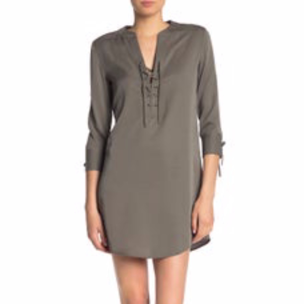 Theory Jullitah Lace Up Shift Dress